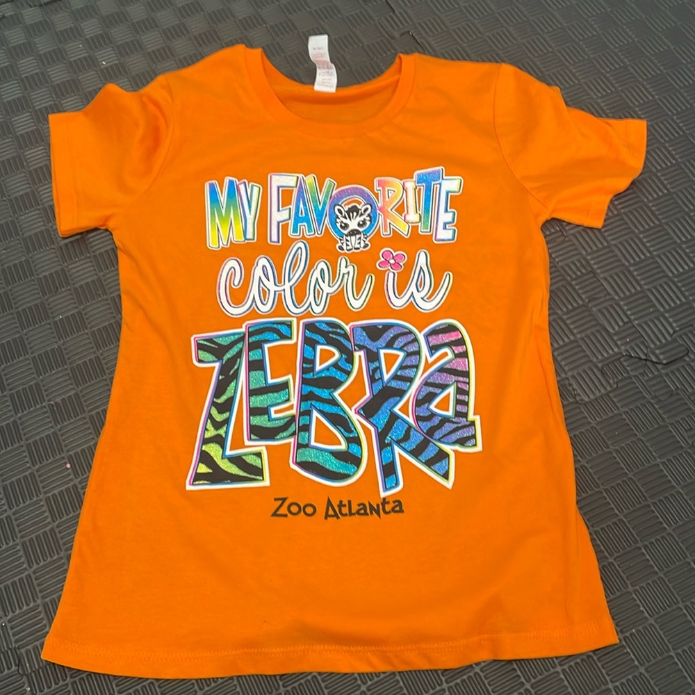 Zoo Atlanta my favorite color is zebra short sleeve Tshirt kids large